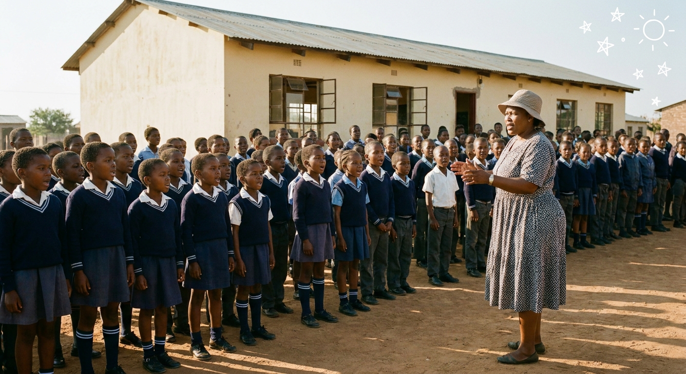 Monday morning whole-school assembly