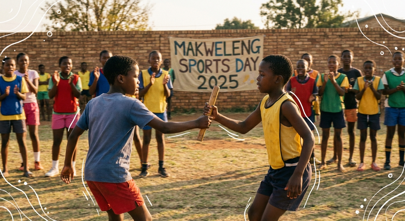 Sports day finish line