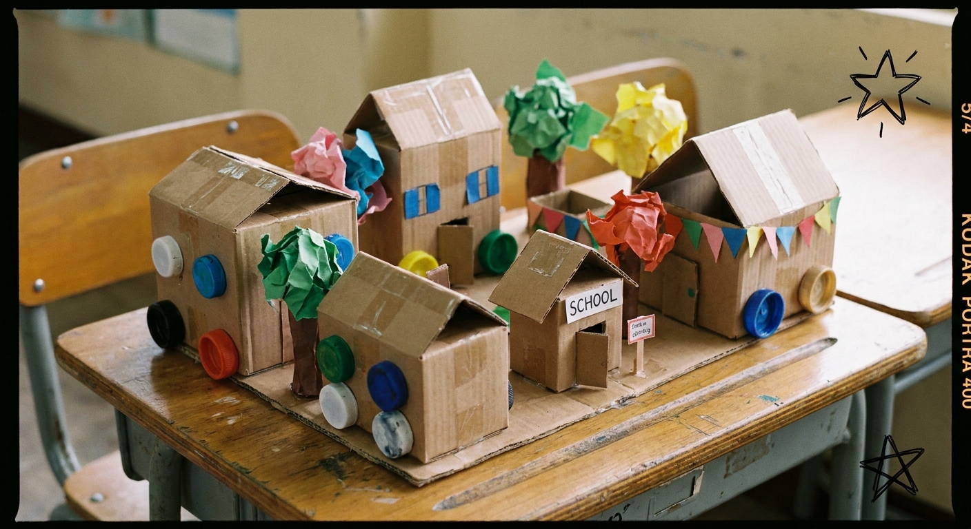 Recycled bottle craft project